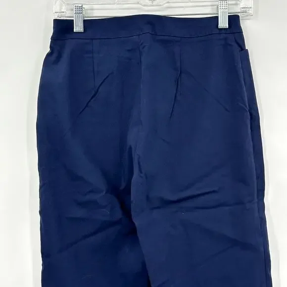 Susan Graver Ultra Stretch Pull-on Pedal Pushers NAVY BLUE Womens Size XS - Picture 6 of 10